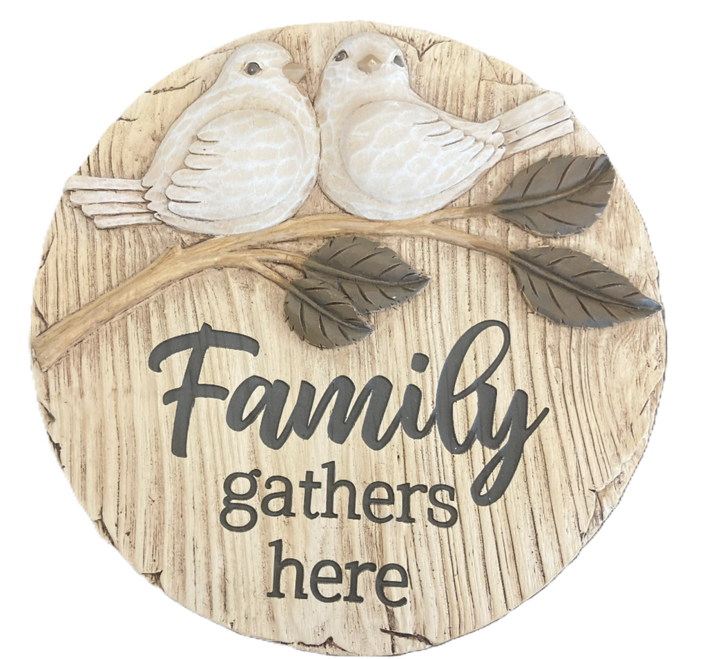 Garden stone "Family gathers here." For Sale | Shop Stuart's