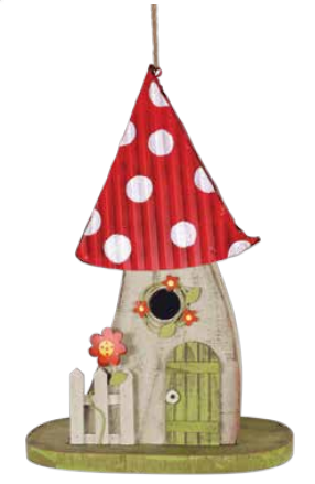 Birdhouse "Red Mushroom" By Sunset Vista