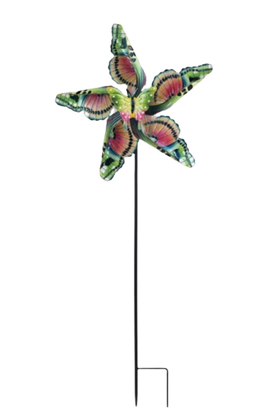 Stake "Yellow Butterfly Star Spinner" By Sunset Vista